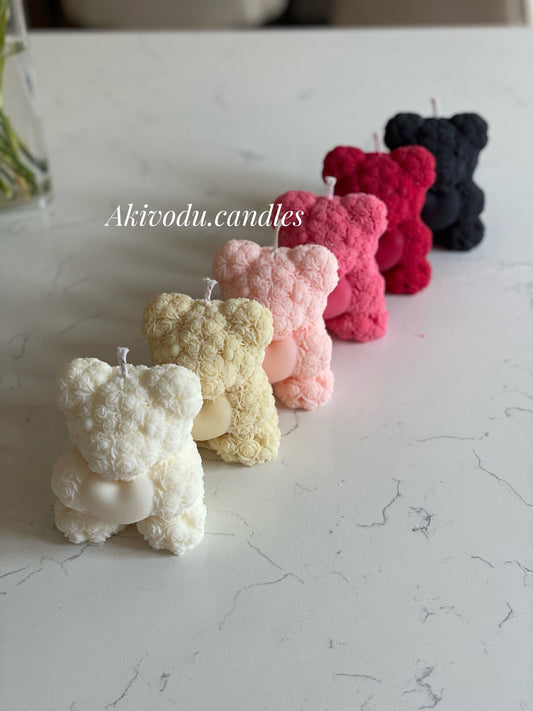 Rose Bear Candle (Bundle)